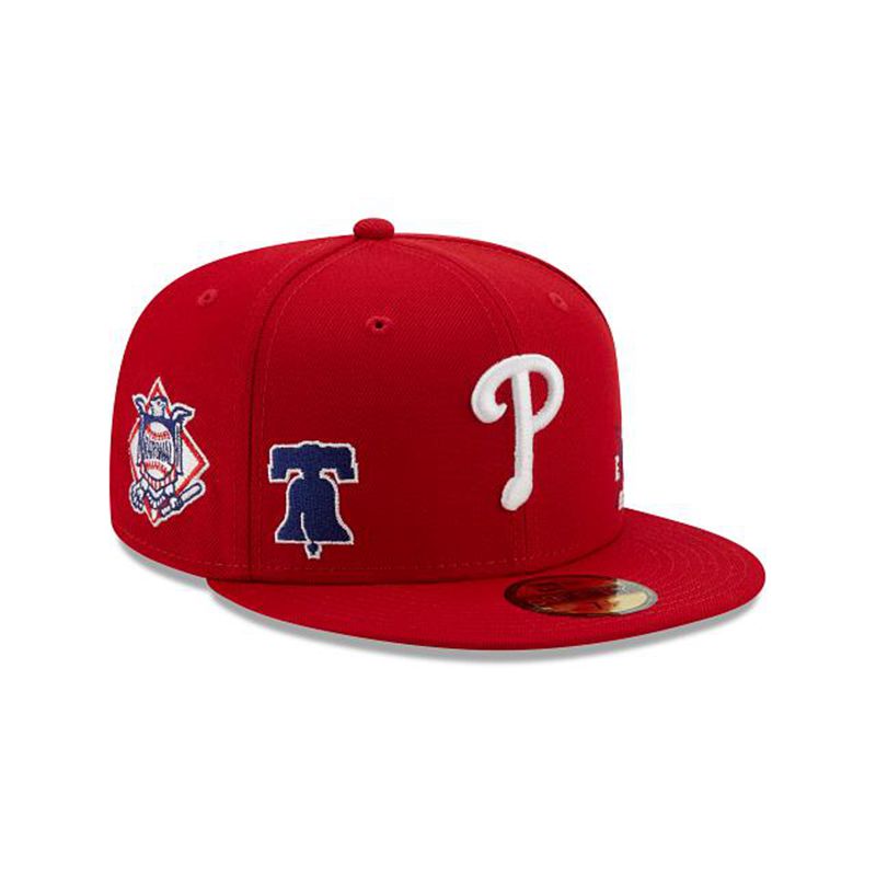 MLB Philadelphia Phillies Multi 59Fifty Fitted (OYK9768) - Red New Era Caps